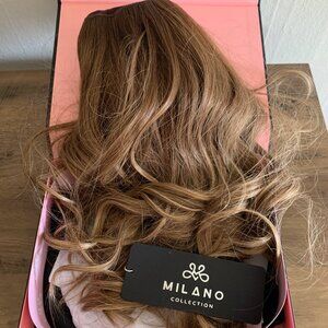 Milano Brand New (with tags)16" HatFall Wig Light Brown Babylight Human Hair.